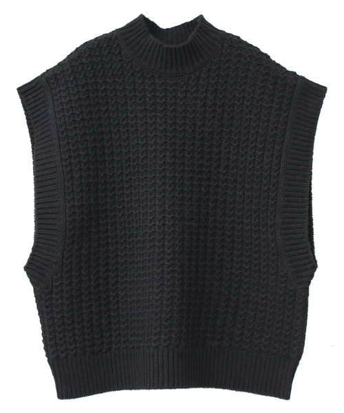 CLANE（クラネ）の「CABLE KNIT VEST（ニット/セーター・レディース・ブラック/ベージュ/アイボリー・1/2）」の16枚目の写真