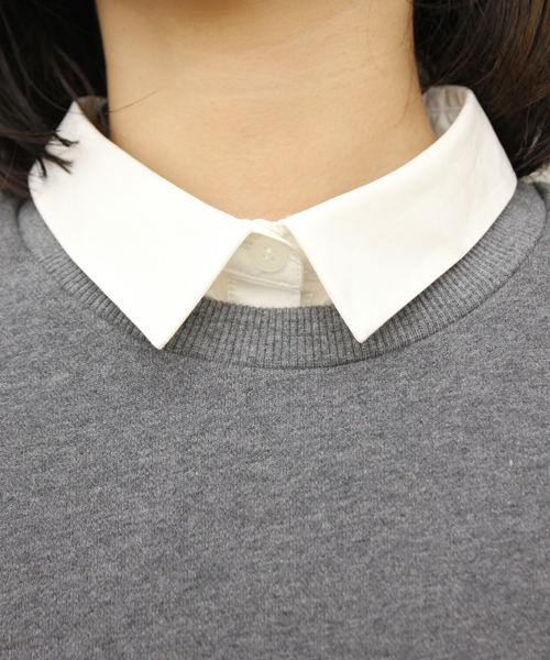 Kastane(カスタネ)の「【Kastane】重ね着風裏毛ワンピース(ワンピース・レディース・グレー/ネイビー/レッド・FREE)」の10枚目の写真