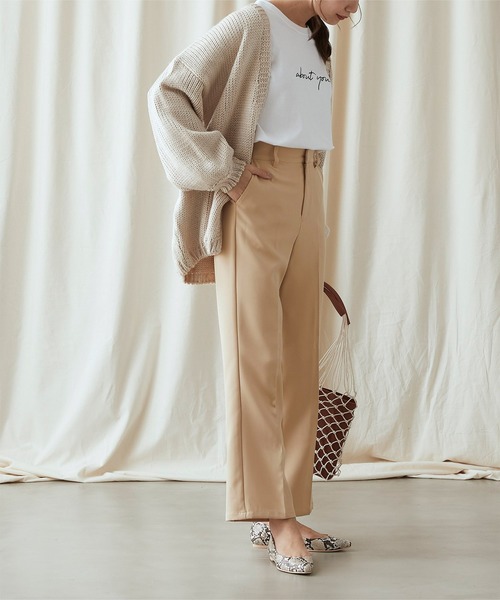 titivate(ティティベイト)の「センタープレスフレアパンツ(その他パンツ・レディース・ブラック/ベージュ/グリーン系その他/ダークオレンジ・M)」の15枚目の写真