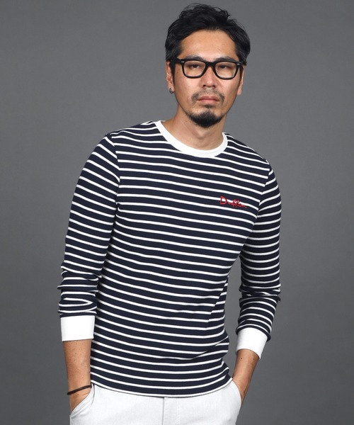 The DUFFER of ST.GEORGE(�U�_�t�@�[�I�u�Z���g�W���[�W)��WAFFLE BORDER L/SL TEE�F���b�t���{�[�_�[ �����O�X���[�uT�V���c(T�V���c/�J�b�g�\�[)