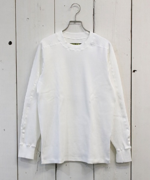 GREEN BOWL(グリーンボウル)の「GREEN BOWL Rib Pleat Long Sleeve T-shirts/グリーンボウル リブ プリーツ ロング スリーブ Tシャツ(Tシャツ/カットソー・メンズ・グリーン/オフホワイト・38/40)」の10枚目の写真