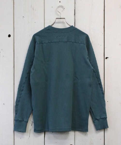 GREEN BOWL(グリーンボウル)の「GREEN BOWL Rib Pleat Long Sleeve T-shirts/グリーンボウル リブ プリーツ ロング スリーブ Tシャツ(Tシャツ/カットソー・メンズ・グリーン/オフホワイト・38/40)」の9枚目の写真