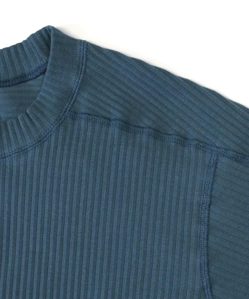 GREEN BOWL(グリーンボウル)の「GREEN BOWL Rib Pleat Long Sleeve T-shirts/グリーンボウル リブ プリーツ ロング スリーブ Tシャツ(Tシャツ/カットソー・メンズ・グリーン/オフホワイト・38/40)」の5枚目の写真