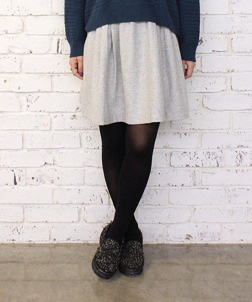 mystic（ミスティック）の「ウールタックスカート（スカート・レディース・ブラック/ピンク/ネイビー/グレー/チャコールグレー・ﾌﾘ-）」の4枚目の写真