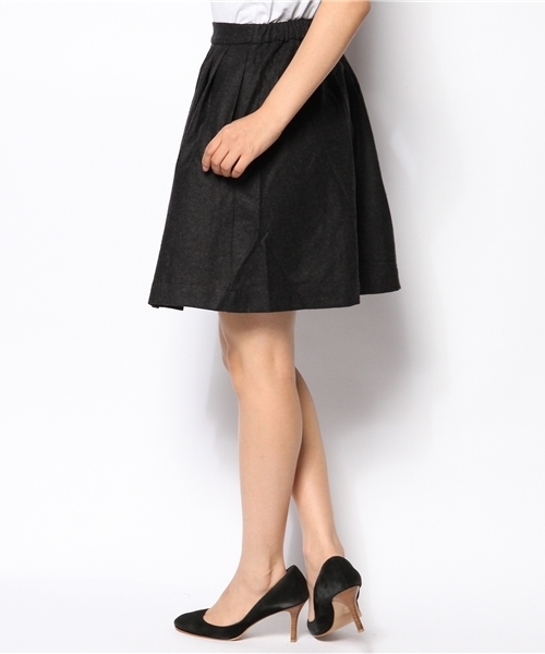 mystic（ミスティック）の「ウールタックスカート（スカート・レディース・ブラック/ピンク/ネイビー/グレー/チャコールグレー・ﾌﾘ-）」の6枚目の写真