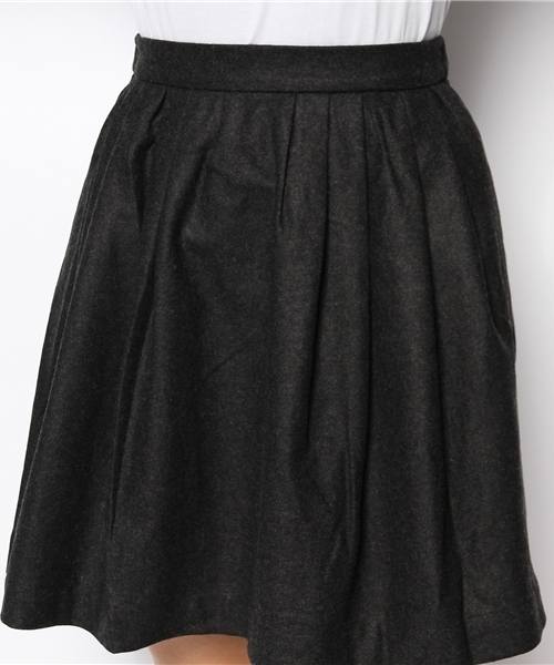 mystic（ミスティック）の「ウールタックスカート（スカート・レディース・ブラック/ピンク/ネイビー/グレー/チャコールグレー・ﾌﾘ-）」の8枚目の写真
