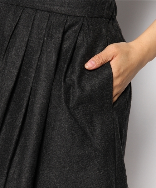 mystic（ミスティック）の「ウールタックスカート（スカート・レディース・ブラック/ピンク/ネイビー/グレー/チャコールグレー・ﾌﾘ-）」の10枚目の写真