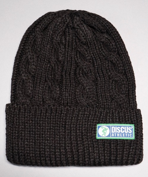DISCUS（ディスカス）の「【DISCUS】ワンポイント ケーブルニットキャップ（ニットキャップ/ビーニー・メンズ・オリーブドラブ/オフホワイト/ブラック/ネイビー/グレー/ワイン・FREE）」の7枚目の写真