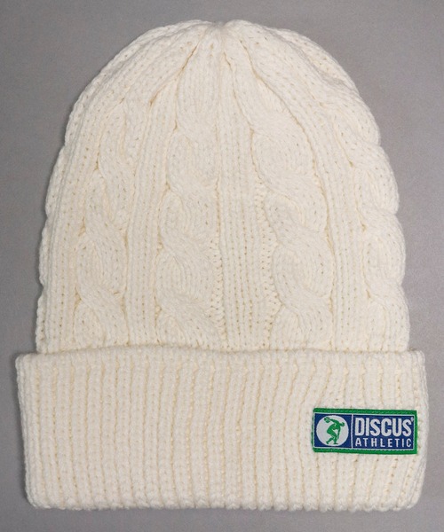 DISCUS（ディスカス）の「【DISCUS】ワンポイント ケーブルニットキャップ（ニットキャップ/ビーニー・メンズ・オリーブドラブ/オフホワイト/ブラック/ネイビー/グレー/ワイン・FREE）」の10枚目の写真