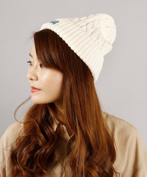 DISCUS（ディスカス）の「【DISCUS】ワンポイント ケーブルニットキャップ（ニットキャップ/ビーニー・メンズ・オリーブドラブ/オフホワイト/ブラック/ネイビー/グレー/ワイン・FREE）」の12枚目の写真