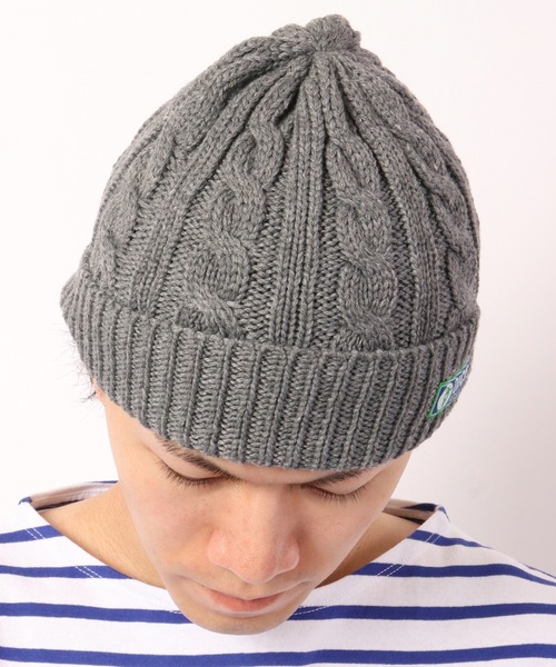 DISCUS（ディスカス）の「【DISCUS】ワンポイント ケーブルニットキャップ（ニットキャップ/ビーニー・メンズ・オリーブドラブ/オフホワイト/ブラック/ネイビー/グレー/ワイン・FREE）」の14枚目の写真