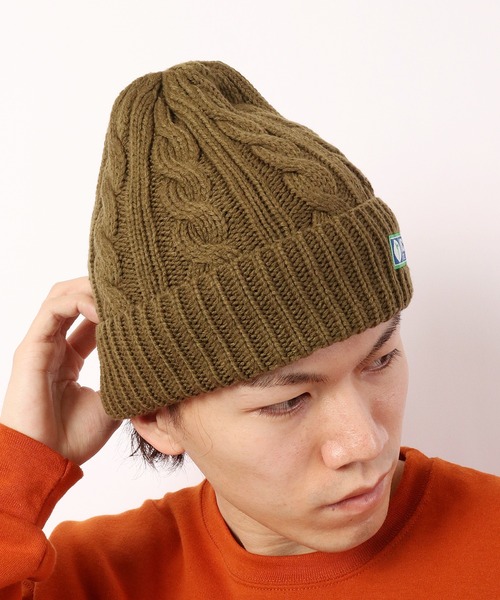 DISCUS（ディスカス）の「【DISCUS】ワンポイント ケーブルニットキャップ（ニットキャップ/ビーニー・メンズ・オリーブドラブ/オフホワイト/ブラック/ネイビー/グレー/ワイン・FREE）」の19枚目の写真