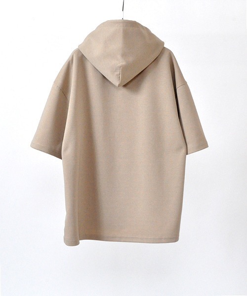 UP START（アップスタート）の「ポンチルーズシルエットハーフスリーブプルオーバーパーカー（パーカー・メンズ・グレイッシュベージュ/スモークピンク/グレー/ホワイト・MEDIUM/LARGE）」の14枚目の写真