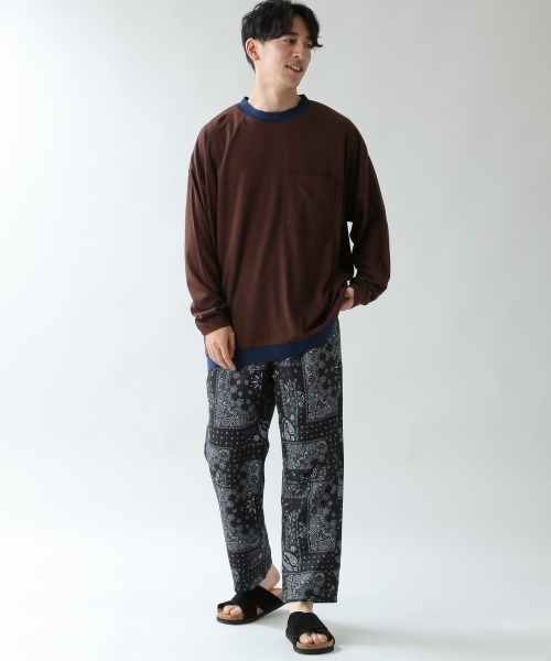 RAGEBLUE(レイジブルー)の「ポンチリブスーパーBIGロンT/894102(Tシャツ/カットソー・メンズ・ホワイト/ブラック/ブラウン・FREE)」の10枚目の写真