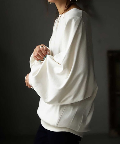 antiqua(アンティカ)の「トップス 甘すぎない程良い絶妙バランス。カジュアルに使える一着。(Tシャツ/カットソー・レディース・ブラウン系その他/ブラック/オフホワイト・FREE)」の5枚目の写真