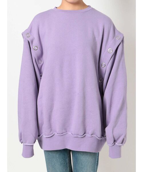 jouetie（ジュエティ）の「マルチWAYプルオーバー（スウェット・レディース・ブラック/グリーン/ラベンダー・MEDIUM）」の16枚目の写真