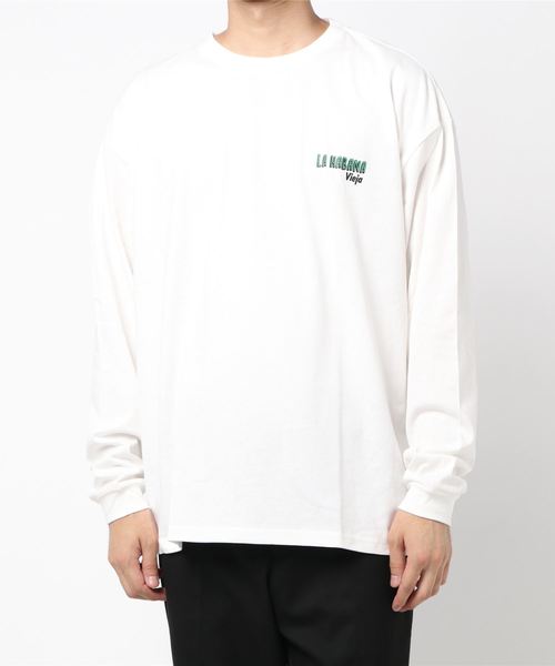 BACK NUMBER（バックナンバー）の「【BACK NUMBER】手書き風イラストロンＴ（Tシャツ/カットソー・メンズ・ケリー/ベージュ/ホワイト・M/L/XL）」の10枚目の写真