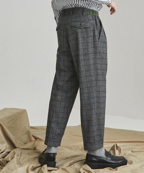 UNITED TOKYO（ユナイテッドトウキョウ）の「ダブルヘムワイドスラックス/セットアップ（スラックス・メンズ・グレー/ブルー・1/2/3/4）」の5枚目の写真