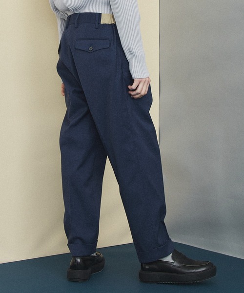 UNITED TOKYO（ユナイテッドトウキョウ）の「ダブルヘムワイドスラックス/セットアップ（スラックス・メンズ・グレー/ブルー・1/2/3/4）」の11枚目の写真