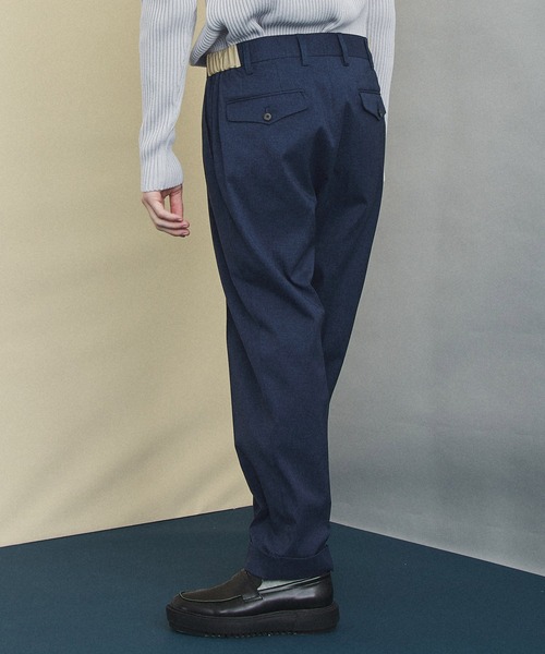 UNITED TOKYO（ユナイテッドトウキョウ）の「ダブルヘムワイドスラックス/セットアップ（スラックス・メンズ・グレー/ブルー・1/2/3/4）」の9枚目の写真