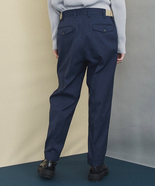 UNITED TOKYO（ユナイテッドトウキョウ）の「ダブルヘムワイドスラックス/セットアップ（スラックス・メンズ・グレー/ブルー・1/2/3/4）」の10枚目の写真