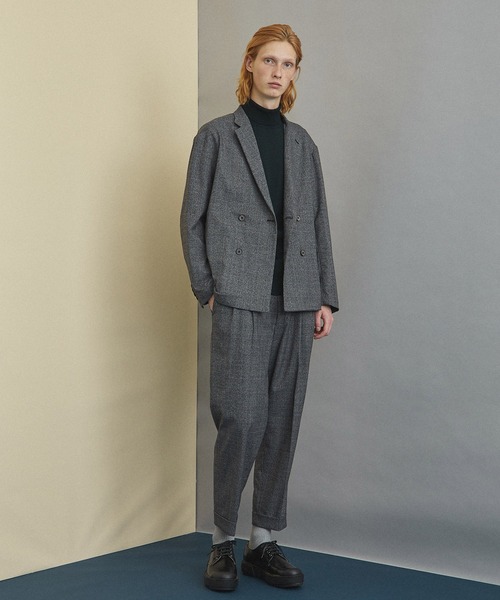 UNITED TOKYO（ユナイテッドトウキョウ）の「ダブルヘムワイドスラックス/セットアップ（スラックス・メンズ・グレー/ブルー・1/2/3/4）」の13枚目の写真