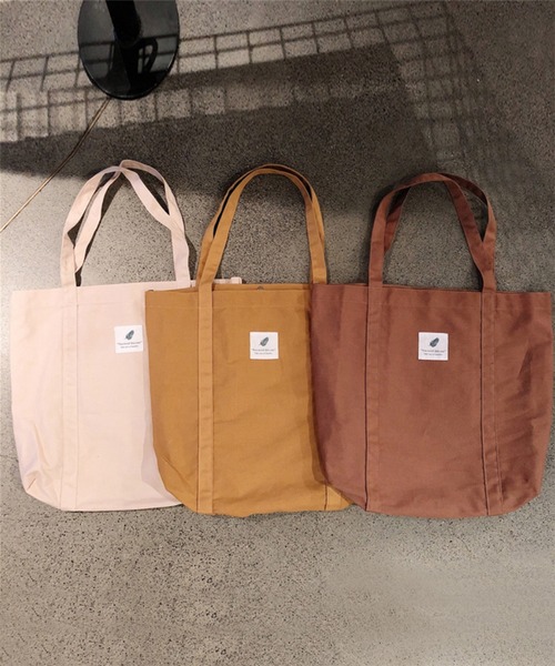 aimoha(アイモハ)の「キャンバス ロゴ トートバッグ(トートバッグ・レディース・ブラック/チョコ/グリーン/ピンク系その他/ピンク系その他2/ホワイト/イエロー/ライトブルー・FREE)」の12枚目の写真