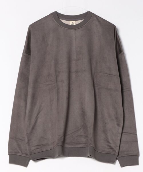 ARCHIVER（アーカイバ）の「【69】【it】スエードタッチドルマンプルオーバー（Tシャツ/カットソー・メンズ・ベージュ/グレー/サックスブルー/スミクロ・LARGE/MEDIUM）」の3枚目の写真