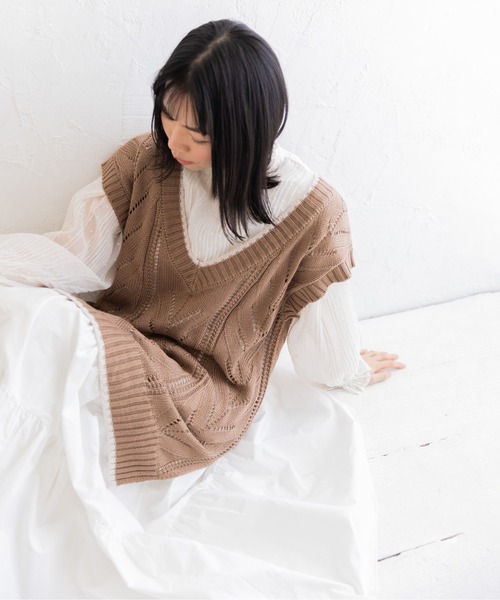 Mysa&Liina（ミーサリーナ）の「ティアードロングスカート（スカート・レディース・ブラック/オフホワイト/ブルー・M）」の9枚目の写真