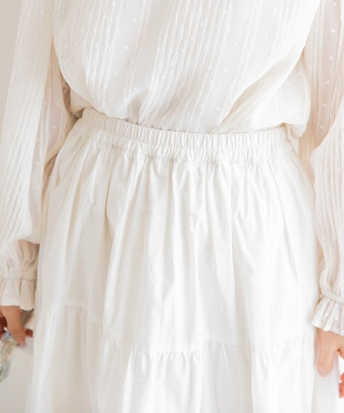 Mysa&Liina（ミーサリーナ）の「ティアードロングスカート（スカート・レディース・ブラック/オフホワイト/ブルー・M）」の16枚目の写真