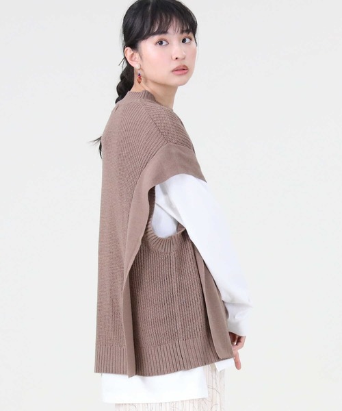 RAG MACHINE（ラグマシーン）の「【RAG MACHINE】ニットベスト（ベスト・レディース・ベージュ/オフホワイト・M/L）」の18枚目の写真