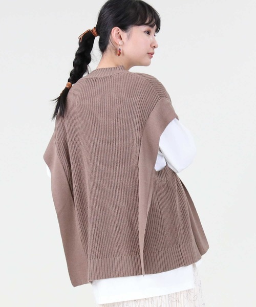 RAG MACHINE（ラグマシーン）の「【RAG MACHINE】ニットベスト（ベスト・レディース・ベージュ/オフホワイト・M/L）」の7枚目の写真