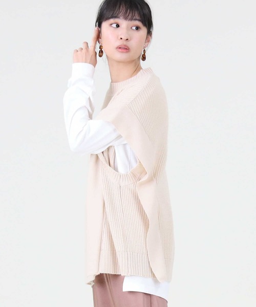 RAG MACHINE（ラグマシーン）の「【RAG MACHINE】ニットベスト（ベスト・レディース・ベージュ/オフホワイト・M/L）」の6枚目の写真