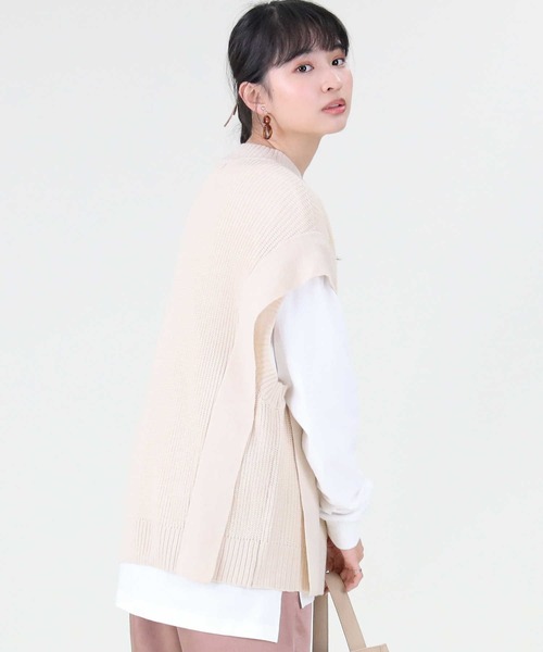 RAG MACHINE（ラグマシーン）の「【RAG MACHINE】ニットベスト（ベスト・レディース・ベージュ/オフホワイト・M/L）」の15枚目の写真