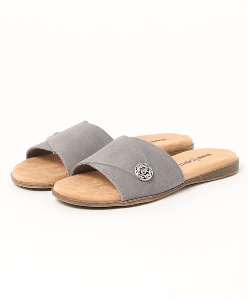Minnetonka（ミネトンカ）の「MINNETONKA（ミネトンカ） / コンチョ スエード スライドサンダル FARRAH フラットサンダル（サンダル・レディース・ブラック/グレー/ストーン・6/8/5/7/9）」の14枚目の写真