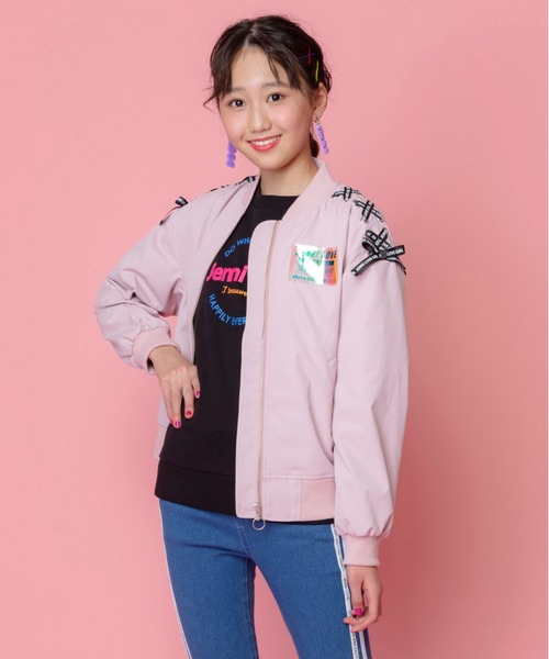 JENNI love（ジェニィラブ）の「肩レースアップZIPブルゾン
