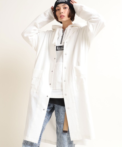 RNA(アールエヌエー)の「D1541 Aラインショップコートワンピース(ワンピース・レディース・ホワイト/ブルー/ブラック・MEDIUM)」の18枚目の写真