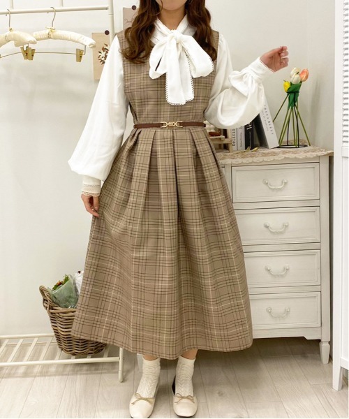 apres jour（アプレジュール）の「アソートジャンスカ【ZOZOTOWN限定アイテム】（ジャンパースカート・レディース・ダークブラウン/ブラウン系その他/ベージュ/ブラック・フリー/X-LARGE）」の4枚目の写真