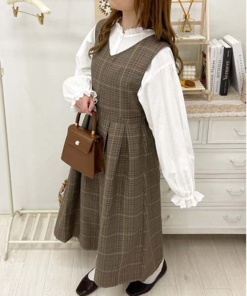 apres jour（アプレジュール）の「アソートジャンスカ【ZOZOTOWN限定アイテム】（ジャンパースカート・レディース・ダークブラウン/ブラウン系その他/ベージュ/ブラック・フリー/X-LARGE）」の10枚目の写真