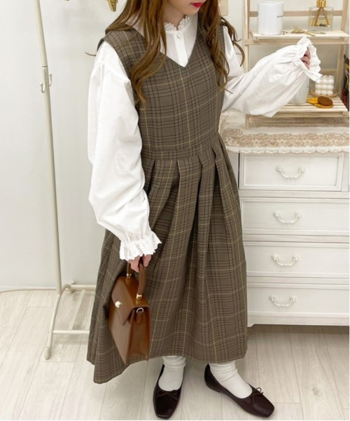 apres jour（アプレジュール）の「アソートジャンスカ【ZOZOTOWN限定アイテム】（ジャンパースカート・レディース・ダークブラウン/ブラウン系その他/ベージュ/ブラック・フリー/X-LARGE）」の16枚目の写真