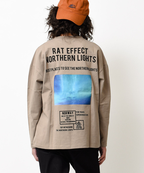 RAT EFFECT（ラットエフェクト）の「フォトプリントロングTシャツ（Tシャツ/カットソー・キッズ・ベージュ/ブラック/チャコールグレー/ライトグレー/グリーン/オフホワイト・120/140/160/150/130/170）」の5枚目の写真