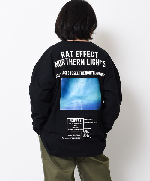 RAT EFFECT（ラットエフェクト）の「フォトプリントロングTシャツ（Tシャツ/カットソー・キッズ・ベージュ/ブラック/チャコールグレー/ライトグレー/グリーン/オフホワイト・120/140/160/150/130/170）」の3枚目の写真