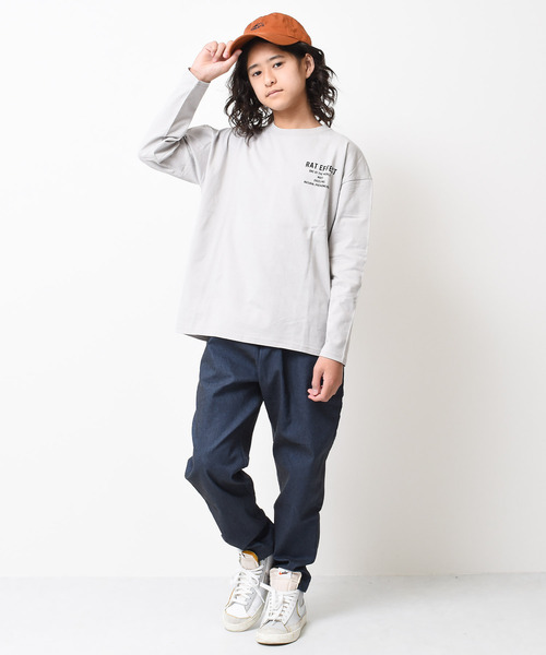 RAT EFFECT（ラットエフェクト）の「フォトプリントロングTシャツ（Tシャツ/カットソー・キッズ・ベージュ/ブラック/チャコールグレー/ライトグレー/グリーン/オフホワイト・120/140/160/150/130/170）」の21枚目の写真