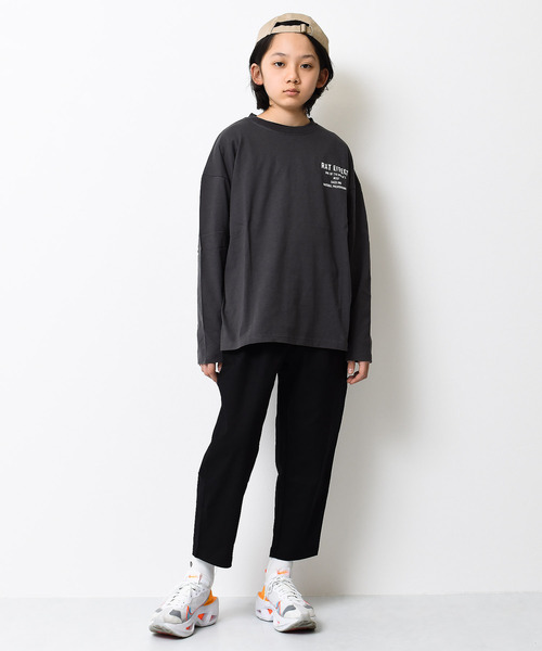 RAT EFFECT（ラットエフェクト）の「フォトプリントロングTシャツ（Tシャツ/カットソー・キッズ・ベージュ/ブラック/チャコールグレー/ライトグレー/グリーン/オフホワイト・120/140/160/150/130/170）」の15枚目の写真