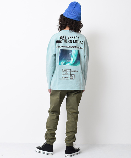 RAT EFFECT（ラットエフェクト）の「フォトプリントロングTシャツ（Tシャツ/カットソー・キッズ・ベージュ/ブラック/チャコールグレー/ライトグレー/グリーン/オフホワイト・120/140/160/150/130/170）」の12枚目の写真