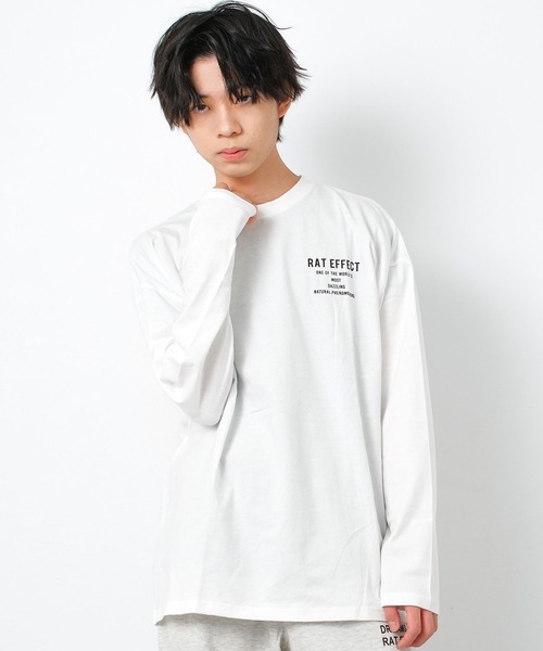 RAT EFFECT（ラットエフェクト）の「フォトプリントロングTシャツ（Tシャツ/カットソー・キッズ・ベージュ/ブラック/チャコールグレー/ライトグレー/グリーン/オフホワイト・120/140/160/150/130/170）」の9枚目の写真