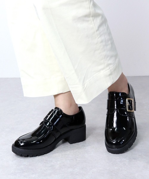 AAA+（サンエープラス）の「AAA / マニッシュ ワンベルトバックル厚底ローファー(3583)（ローファー・レディース・ブラック/ダークブラウン/ブラック系その他・40/38/39/36/37/35/41/42）」の7枚目の写真