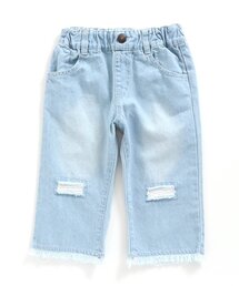 BREEZE | フリンジストレートデニム 8分丈(デニムパンツ)