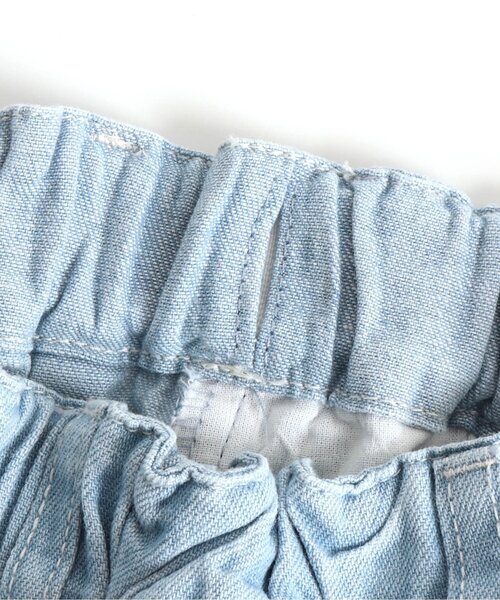 BREEZE（ブリーズ）の「フリンジストレートデニム 8分丈（デニムパンツ・キッズ・オフホワイト/ブルー/サックスブルー・90/100/110/120/130/140/150）」の8枚目の写真