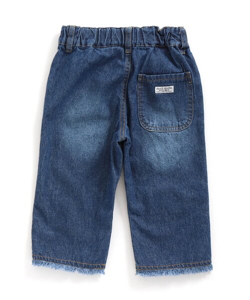 BREEZE（ブリーズ）の「フリンジストレートデニム 8分丈（デニムパンツ・キッズ・オフホワイト/ブルー/サックスブルー・90/100/110/120/130/140/150）」の9枚目の写真